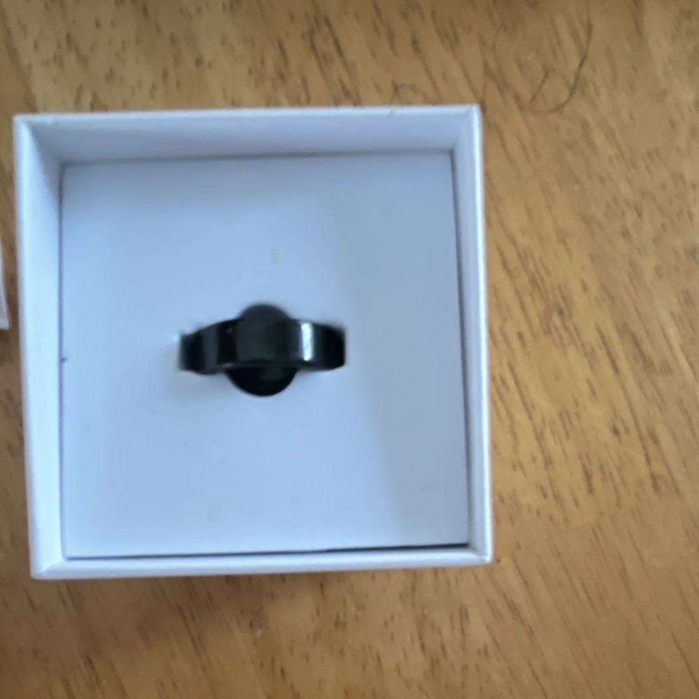Black Smart Ring Activity Tracker with Box Manual Size 10