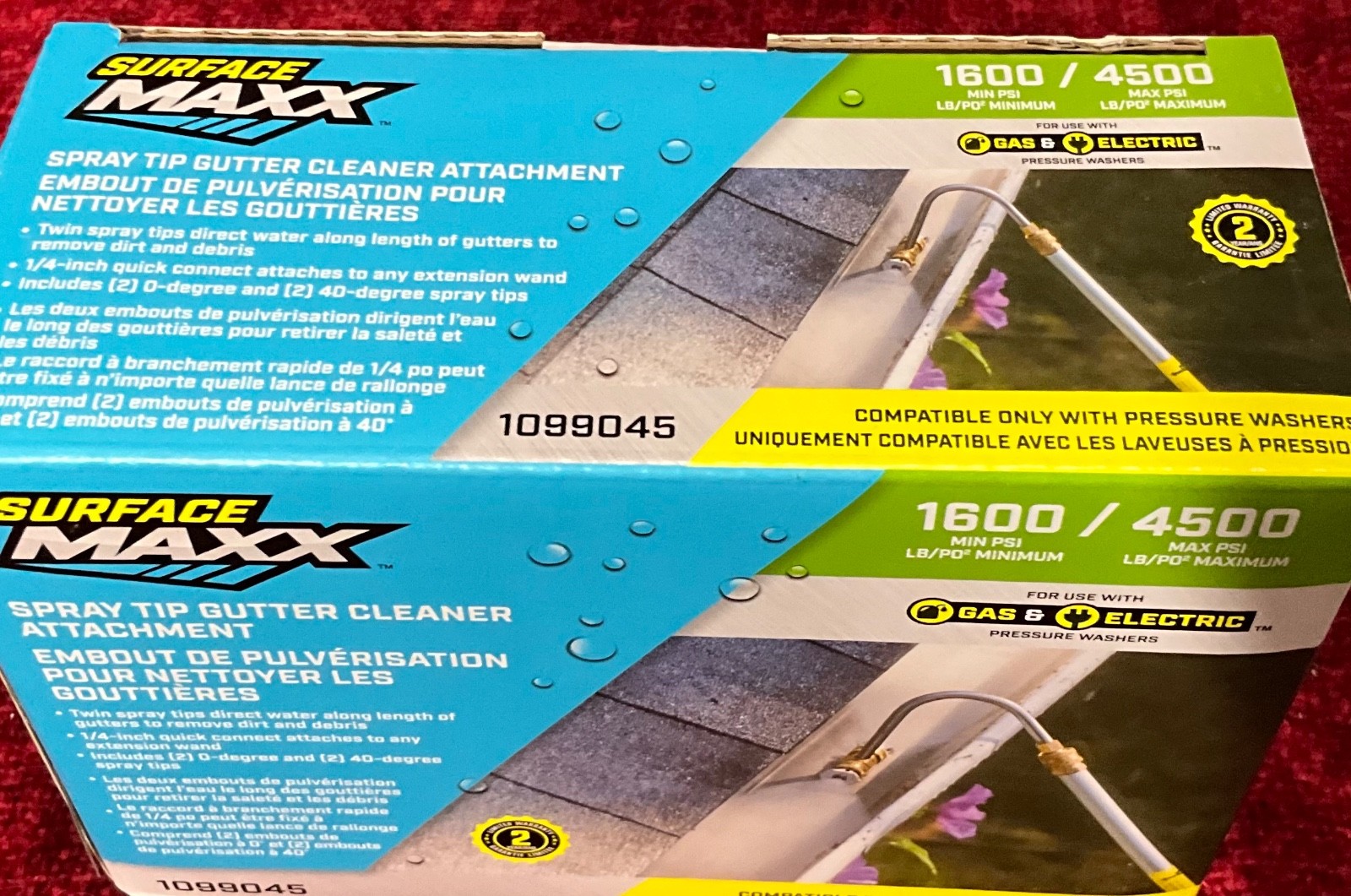 ^Surface Maxx Spray Tip Gutter Cleaner Attachment Compatible w/ Pressure Washer