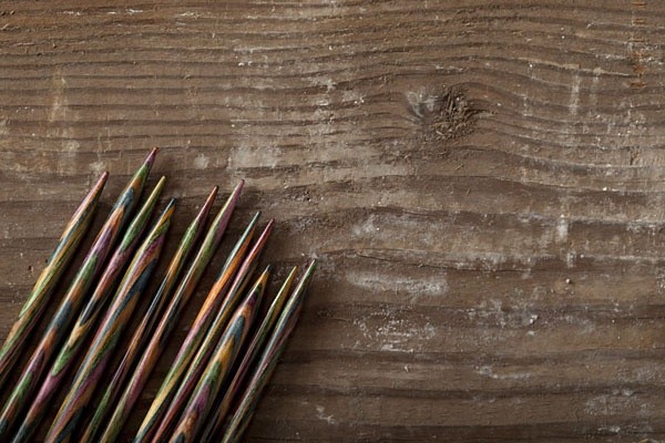 Interchangeable Knitting Needle Set Rainbow Wood Circular Needles Kit Case