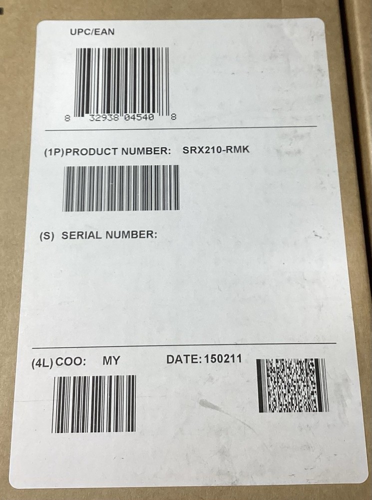 New Sealed Juniper SRX210-RMK