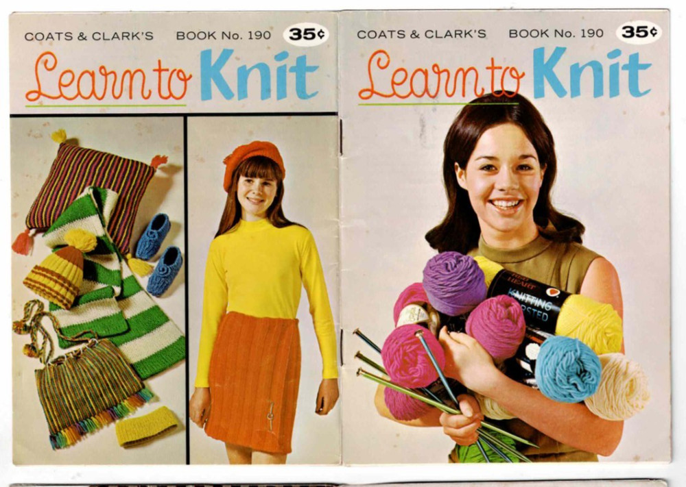 Learn to Knit Beginner Knitting Pattern Booklet 1968 Vintage Basic Patterns 12th