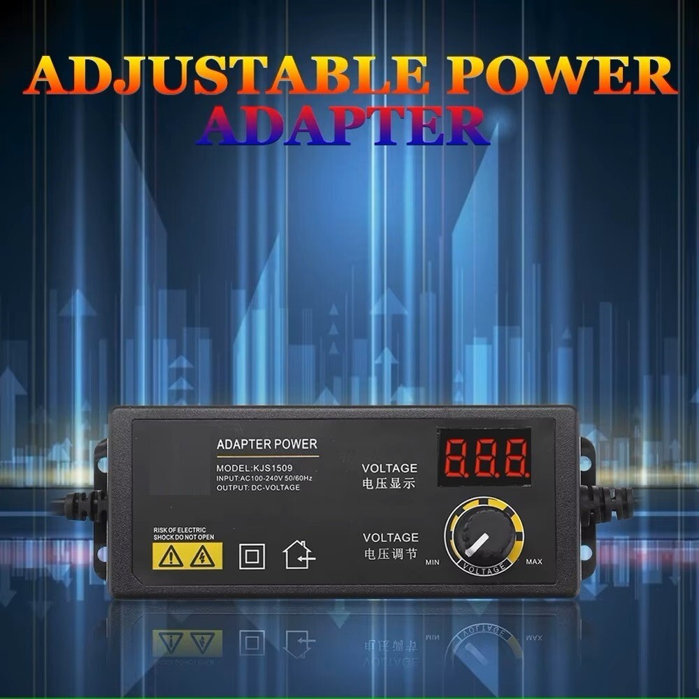 3V - 36V 1.7A 60W Adjustable DC Power Supply Adapter Control Volt LED Display US
