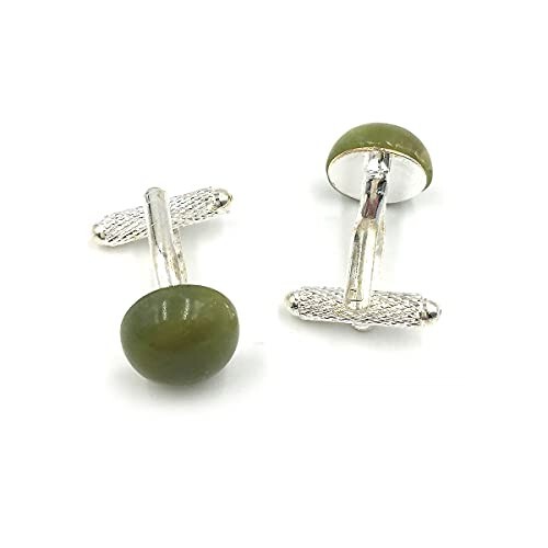 Irish Connemara Marble Small Cufflinks - Flush Edge