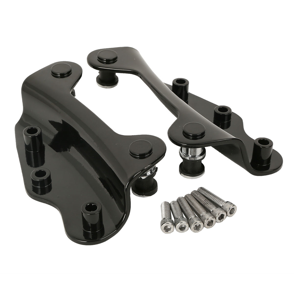 Black 4 Point Docking Hardware Kits For Harley Street Glide Road King 2009-2013