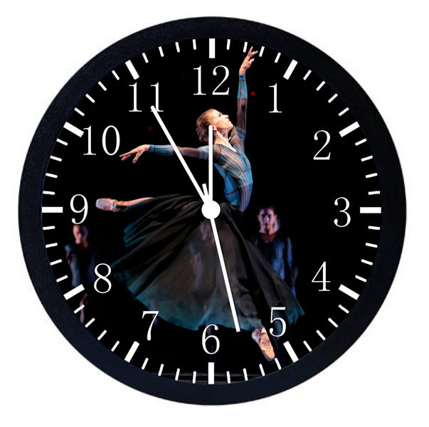 Dancer Black Frame Wall Clock W20