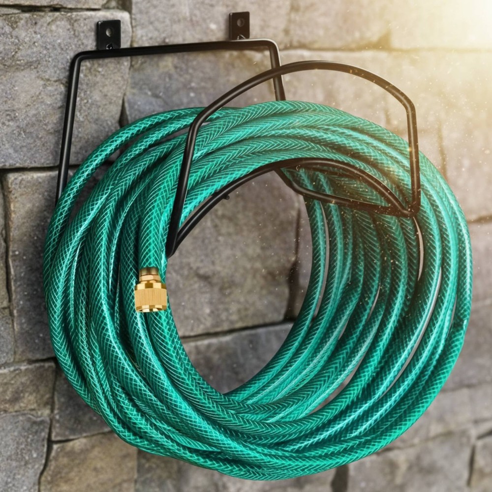 Garden Hose Storage Rack Rustproof Wall Mounted Hose Hanger Simple Design