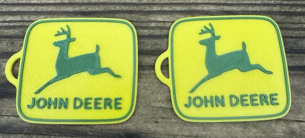 John Deere Custom 3d Printed Key Chain's