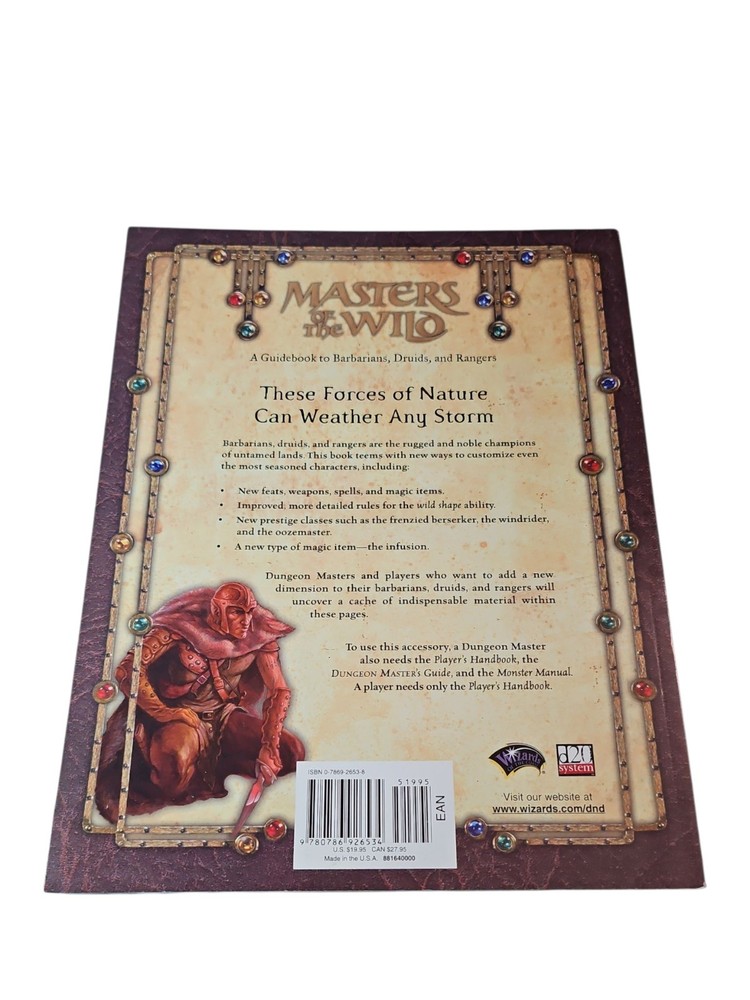 🔥Dungeons & Dragons Masters of the Wild D&D 3.5 Sourcebook