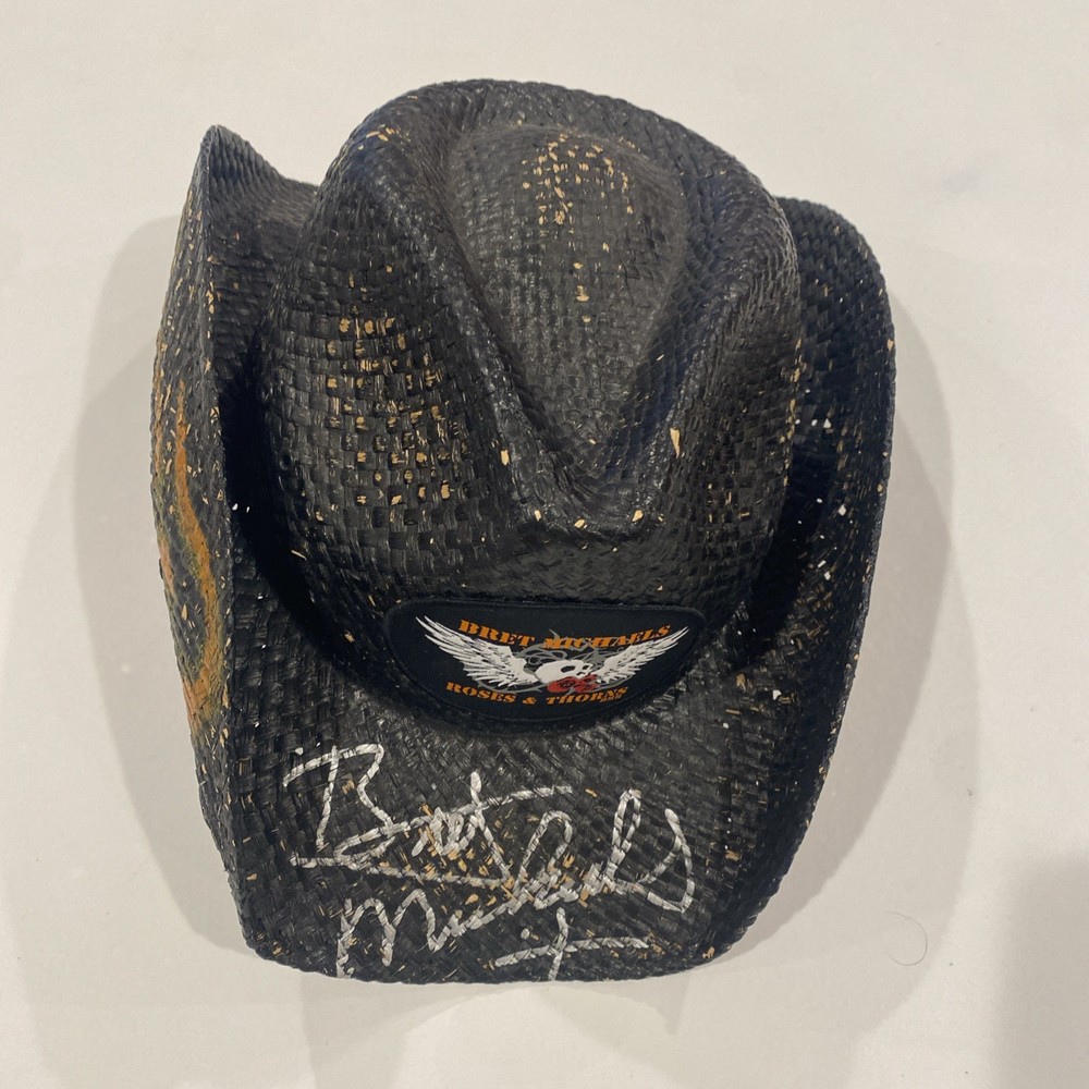 Bret Michaels Signed Peter Grimm Cowboy Hat JSA Authenticated