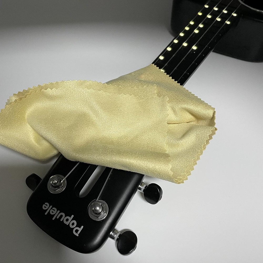 Versatile Yellow Microfiber Cloths for Musical Instruments - 12"x12" 6-Pack
