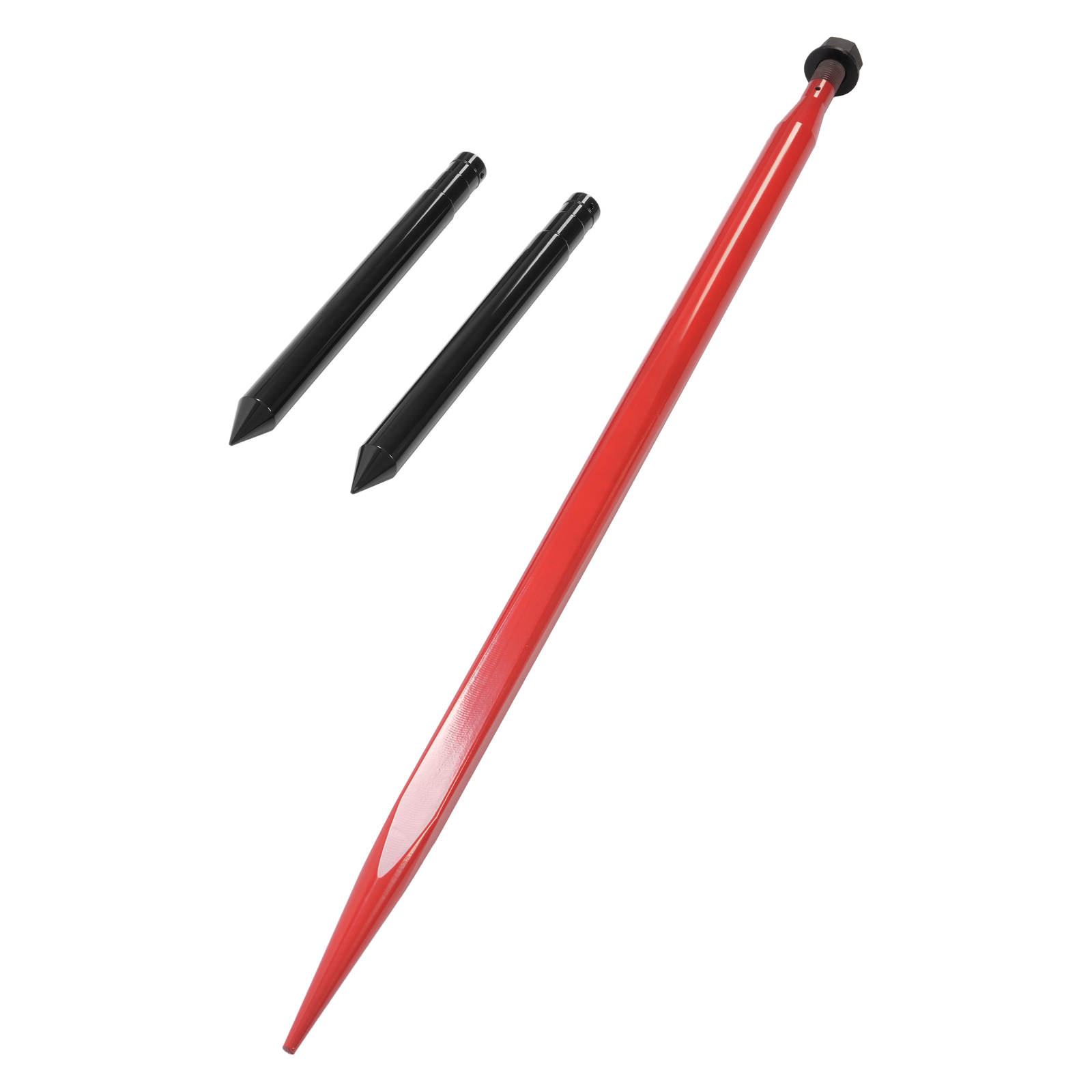 Hay Bale Spear Quick Attach Square W/Stabilizers Sleeves Spike Fork For Tractors