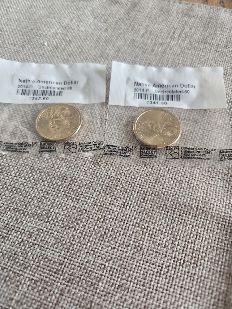 2014 D&P Native American Dollar Uncirculated 60