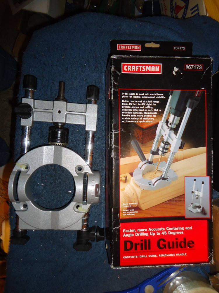 Craftsman 967173 Drill Guide 0-45" Removable Handle New Missing Key & Handle