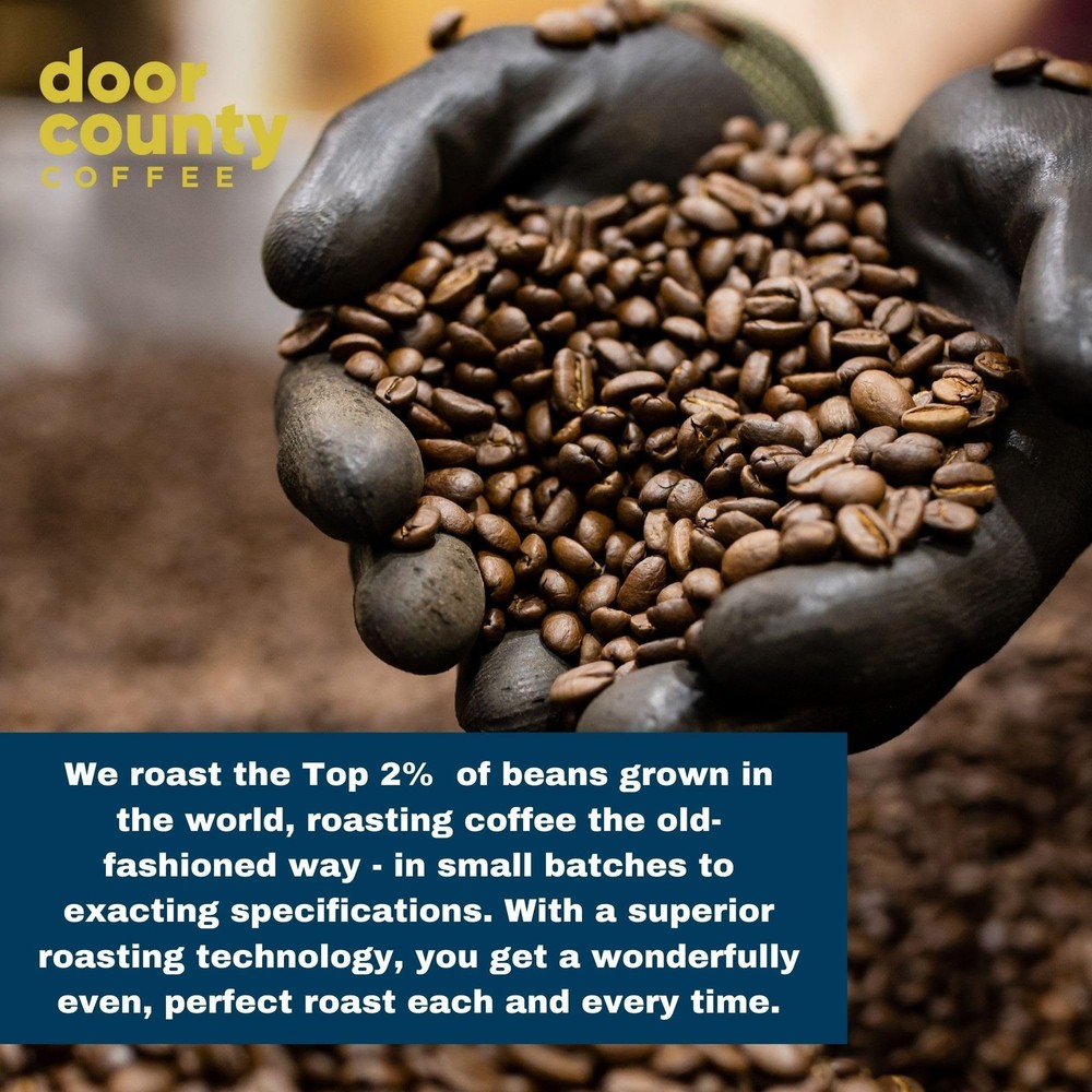Door County Coffee Chocolate Raspberry Truffle Medium Roast Ground 10oz