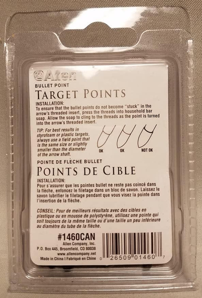 Archery Bullet Points - Soft Arrow Tips for Target Practice - Screw-On Design -