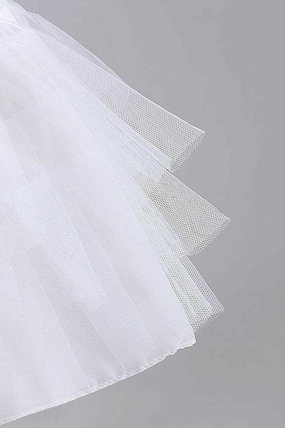 3 Layers Girls Slip Flower Girl Petticoat Crinoline Hoopless Skirt Underskirt