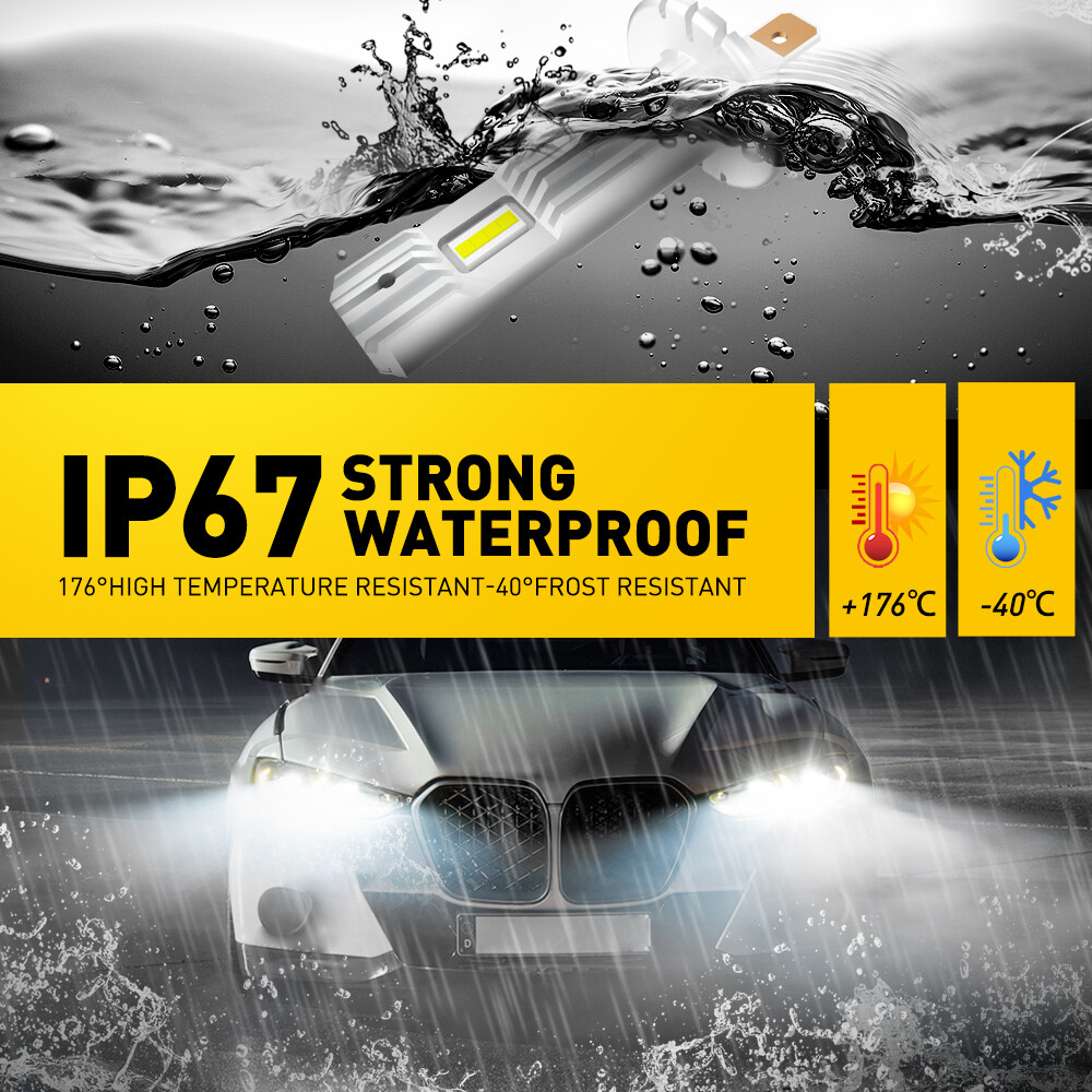 AUXITO H1 LED Headlight Bulb Conversion Kit High Low Beam Lamp 6500K Super White