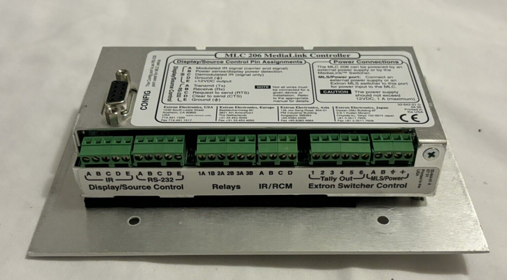 Extron MLC 206 MediaLink Controller White with SMB-3 Gang Surface Mount Box