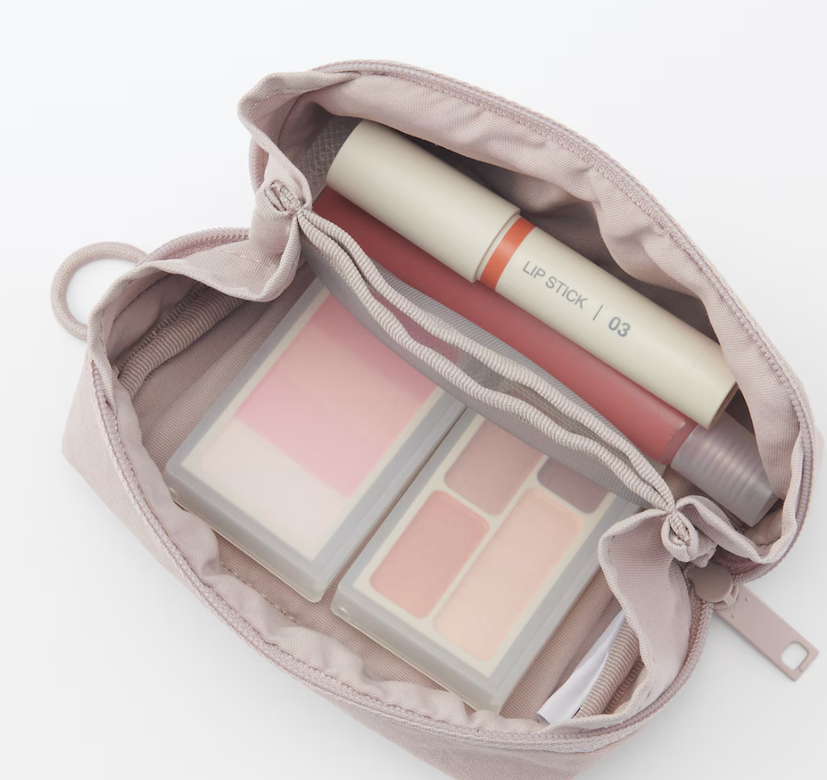 New Muji Wrinkle nylon wide opening pouch 11 x 6 x 3.5 cm