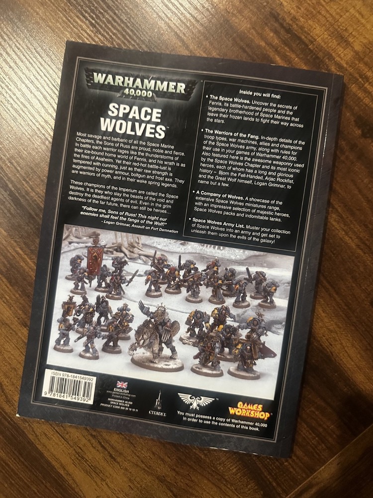 Warhammer 40K Codex Space Wolves Softcover 5th Edition (2009)