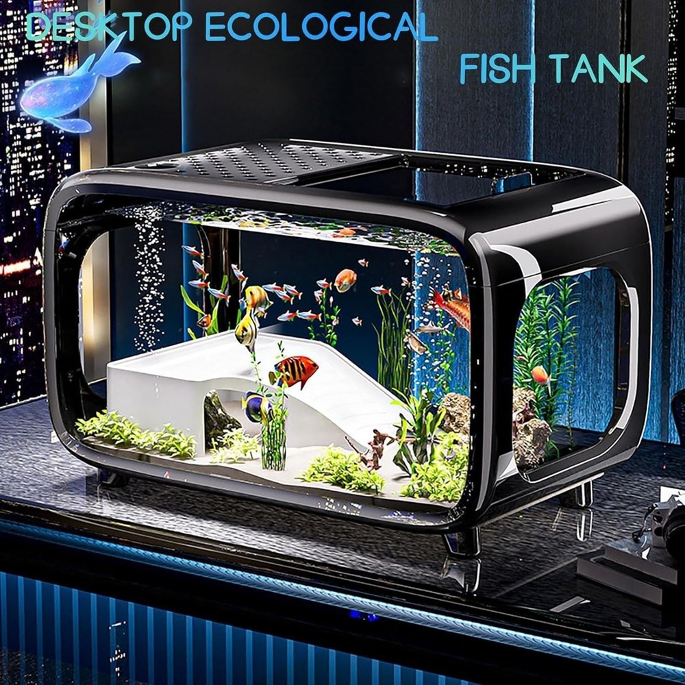 Smart Ecosystem Fish Cister with Auto Feed Function for Fish&Marine Animals HIPS