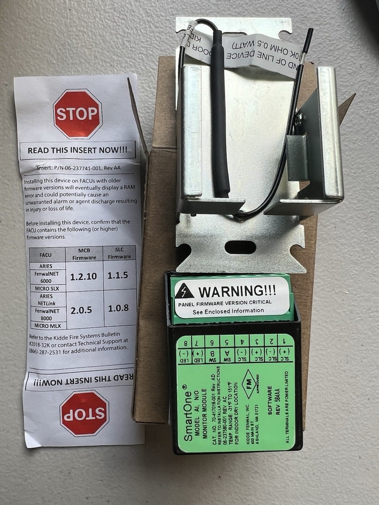 KIDDE ADDRESSABLE INPUT MODULE PN 70-417018-001 N/O