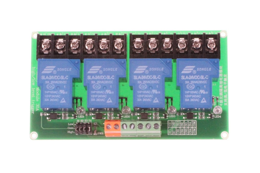 NOYITO 30A 4 Channel Relay Module High Low Level Trigger with Optocoupler Iso...