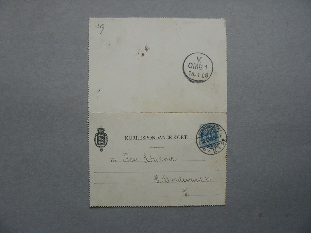 DENMARK, used lettercard 1898