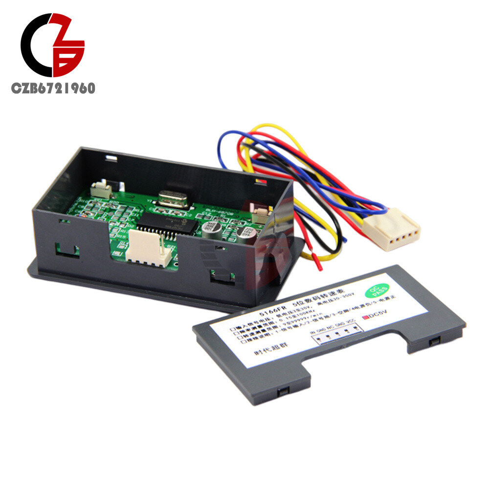 Frequency Meter 5-Digit Red Display Tachometer Switch Speed Counter DC5V/12V/24V