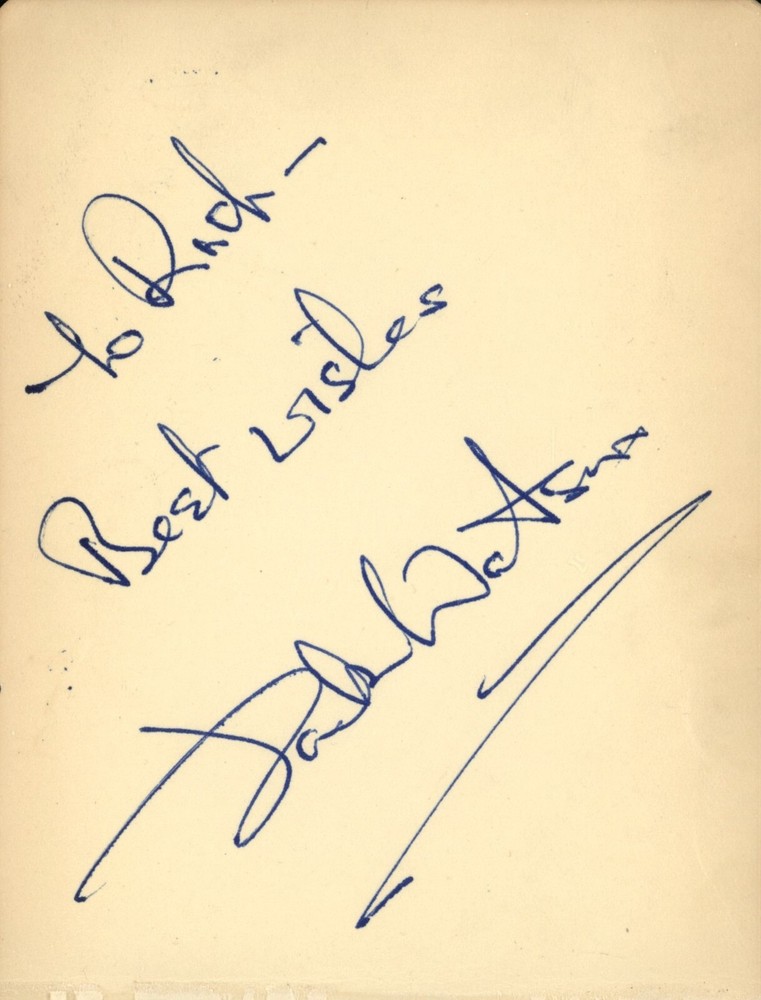 Vintage Jack Watson / George Mitchell Autographs