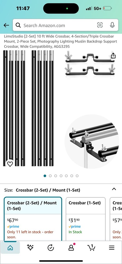 Limo Studio Cross Bar And Mount