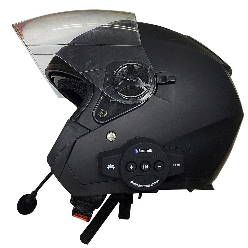 Bluetooth Motorcycle Helmet Interphone Intercom Headset Wireless with Microphone