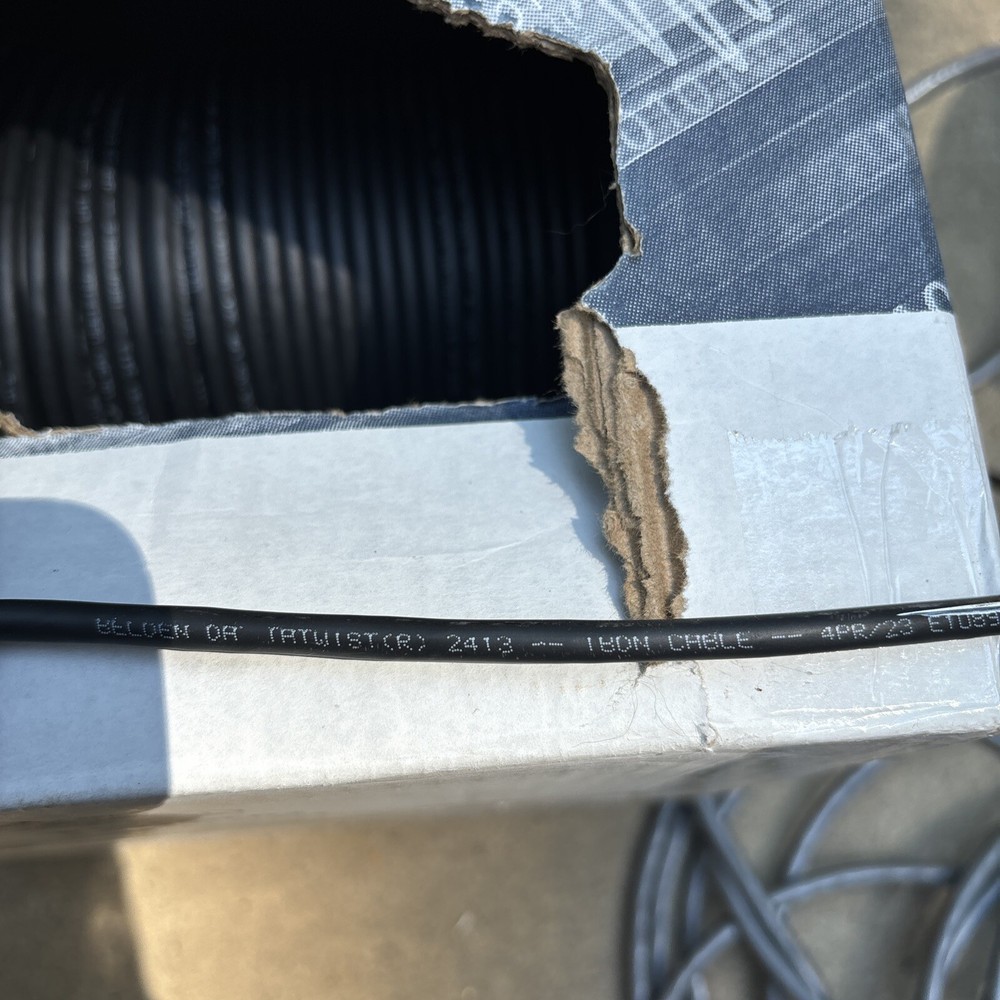 Belden 2413 23/4P Enhanced CAT6+ UTP DataTwist Network Cable Plenum Black /100ft