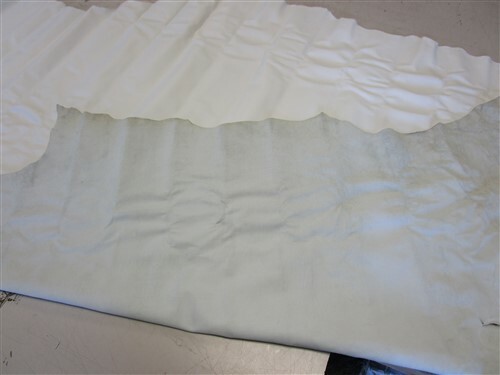 LEATHER HIDE WHITE SMOOTH SURFACE 105" X 73"