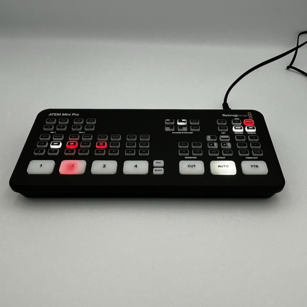 Blackmagic Design ATEM Mini Pro ISO Live Stream Switcher & HDMI Cables EUC WORKS