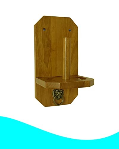 Wall Mounted Cone Chalk Holder, Pool Table Accessory, Solid Wood Classic Oak