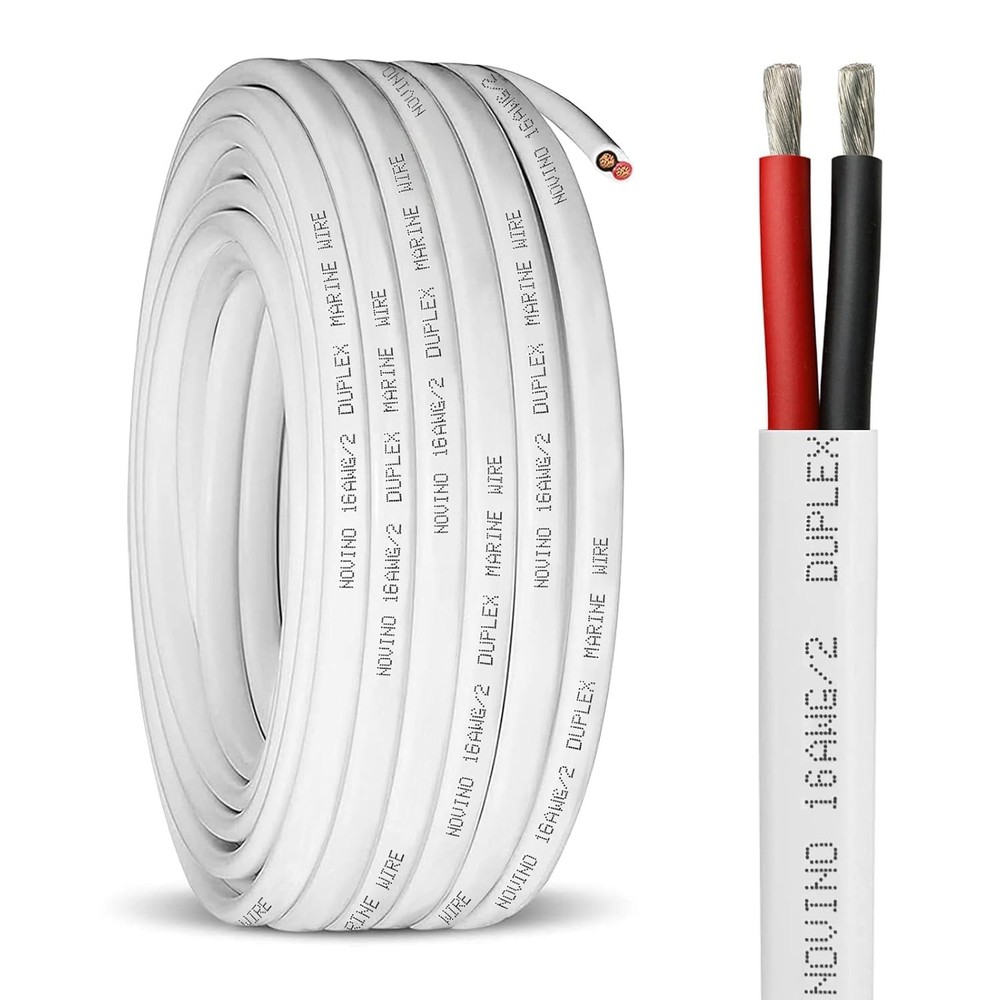 Versatile 15ft Tinned Copper 16/2 Marine Wire - Durable Electrical Connection