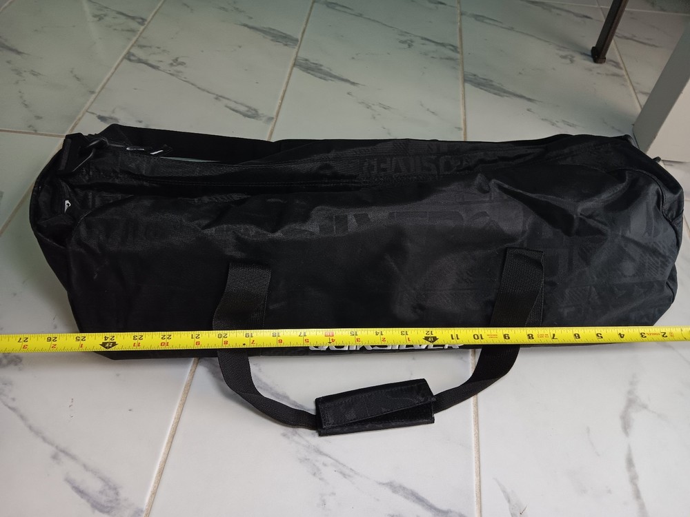 Quiksilver duffle black bag 100% polyester 27" long.