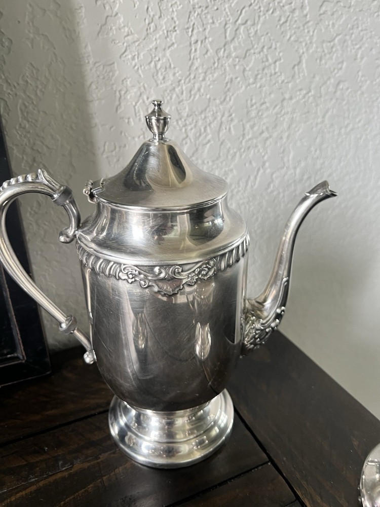 Vintage Sheridan Coffee / Tea Service - Silver Plate on Copper - 3 piece