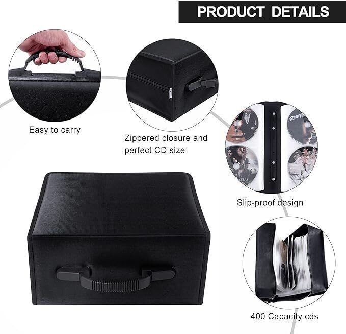2Pack 520 Capacity DVD Binder Case CD Wallets Storage Organizer Holder Booklet