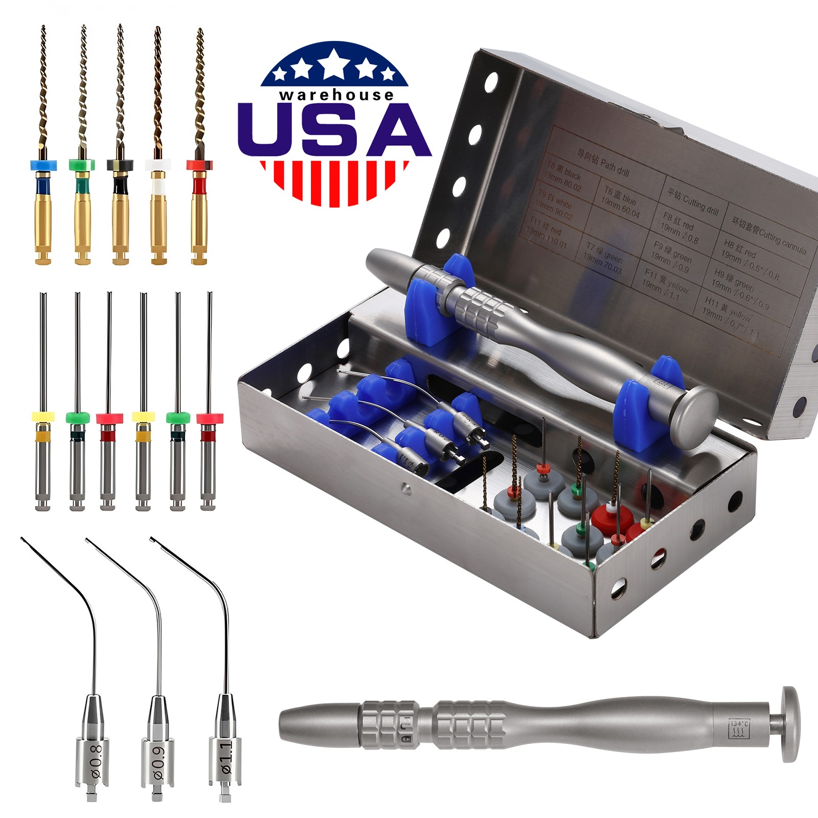 Dental Broken File Extractor Endodontic Removal System Kit Root Canal