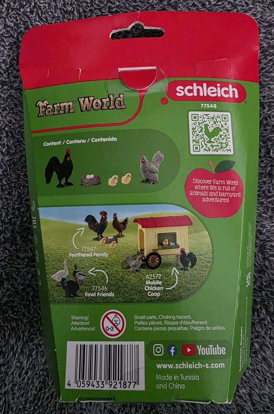 SCHLEICH 77548 FARM WORLD TOY SET NEW CHICKEN CHICKS EGGS ROOSTER ANIMALS