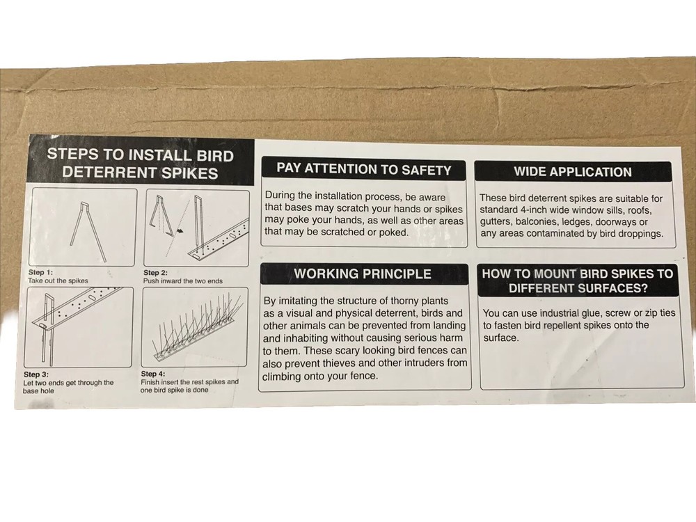 Xpcare Bird spikes 33.6 feet