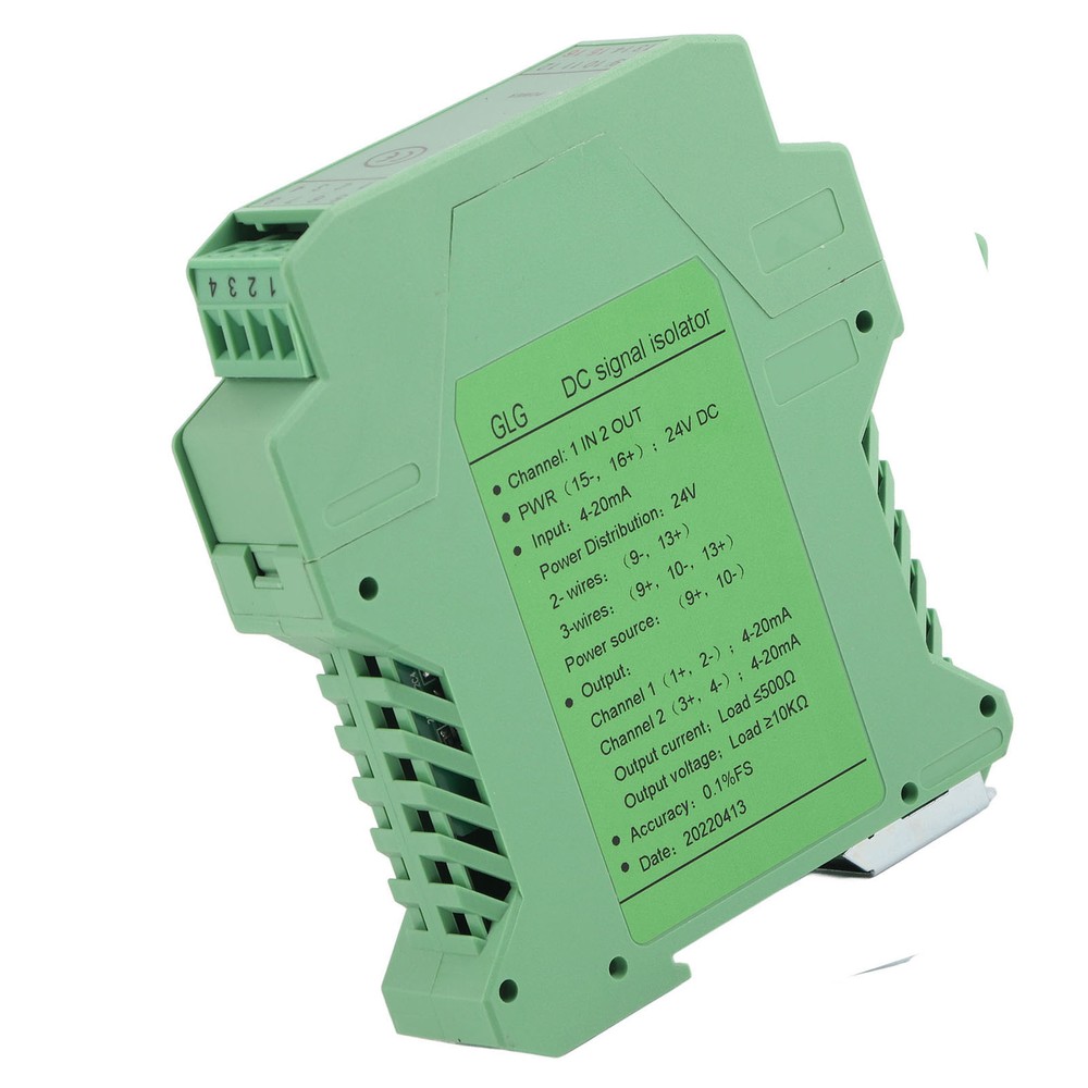 DC 24V DC Current Signal Isolator Transmitter 4-20mA PLC Detect Conditioner