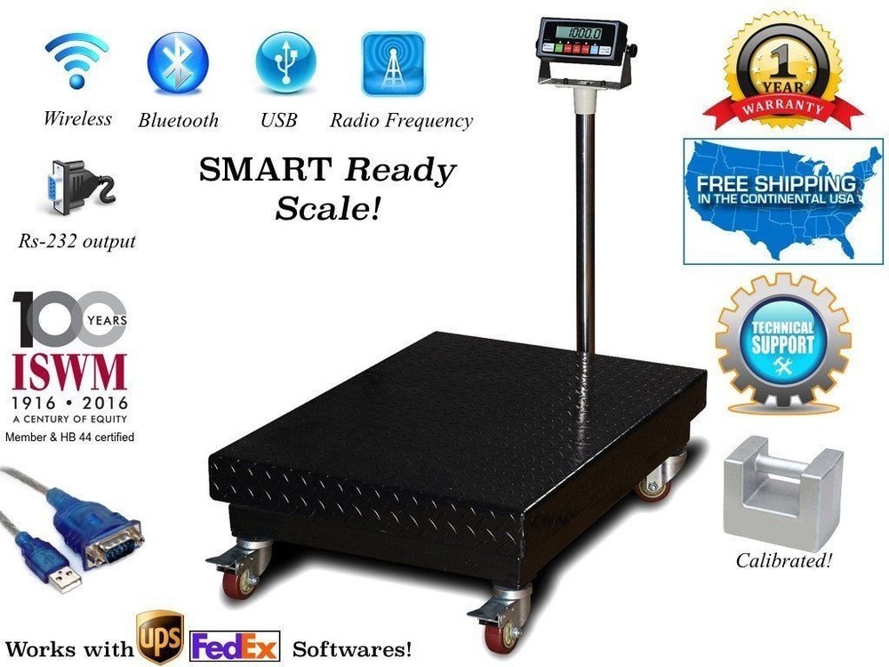 PS-B800 22" x 32" Platform 800 lbs x 0.05 Bench Scale | Lockable Casters