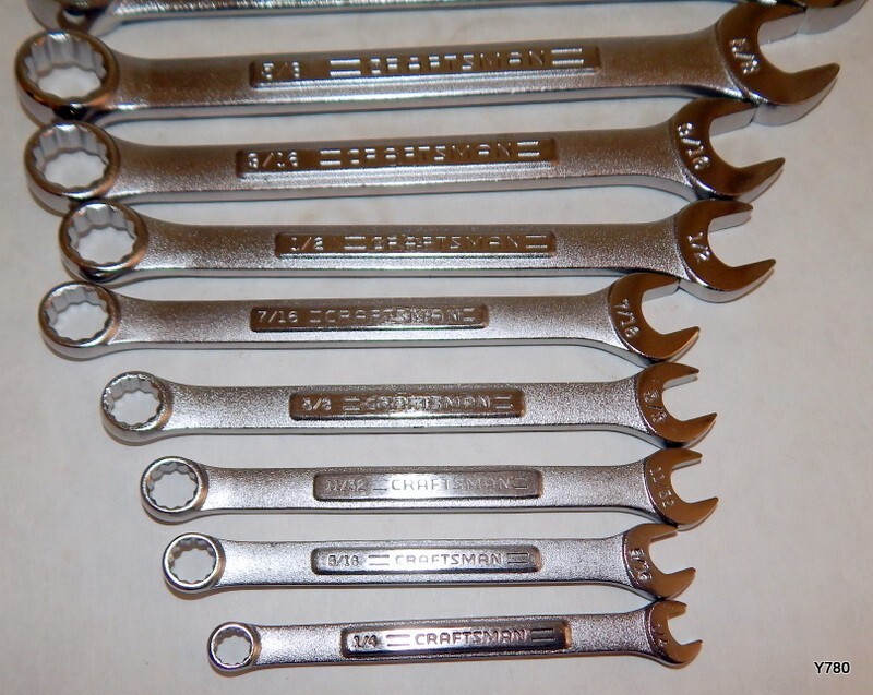 10 PCS Craftsman 12-Point SAE Combination Wrenches