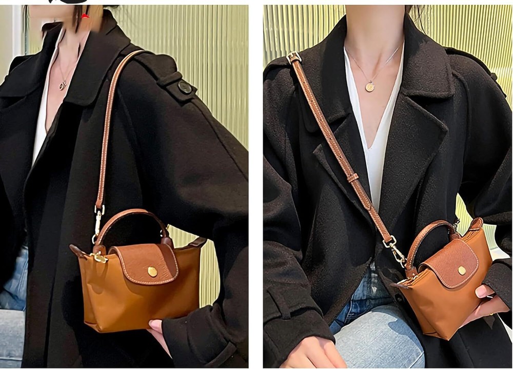 Vachetta Leather Replacement Crossbody Handbag Strap Adjustable Brown