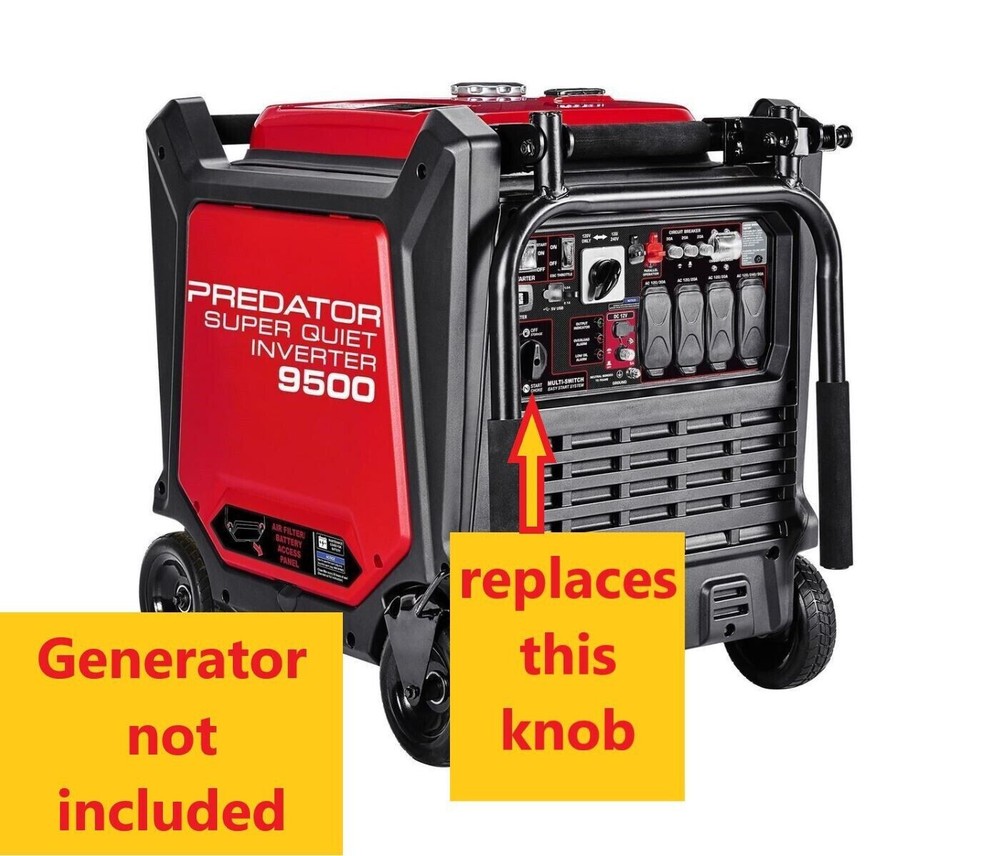 Predator Generator 9500 Knob Switch Run Choke selector + screw - 3D printed part