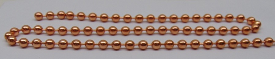 100% COPPER BALL CHAIN Necklace 6.3mm bead ~ #13 size Various Lengths w/ Clasp