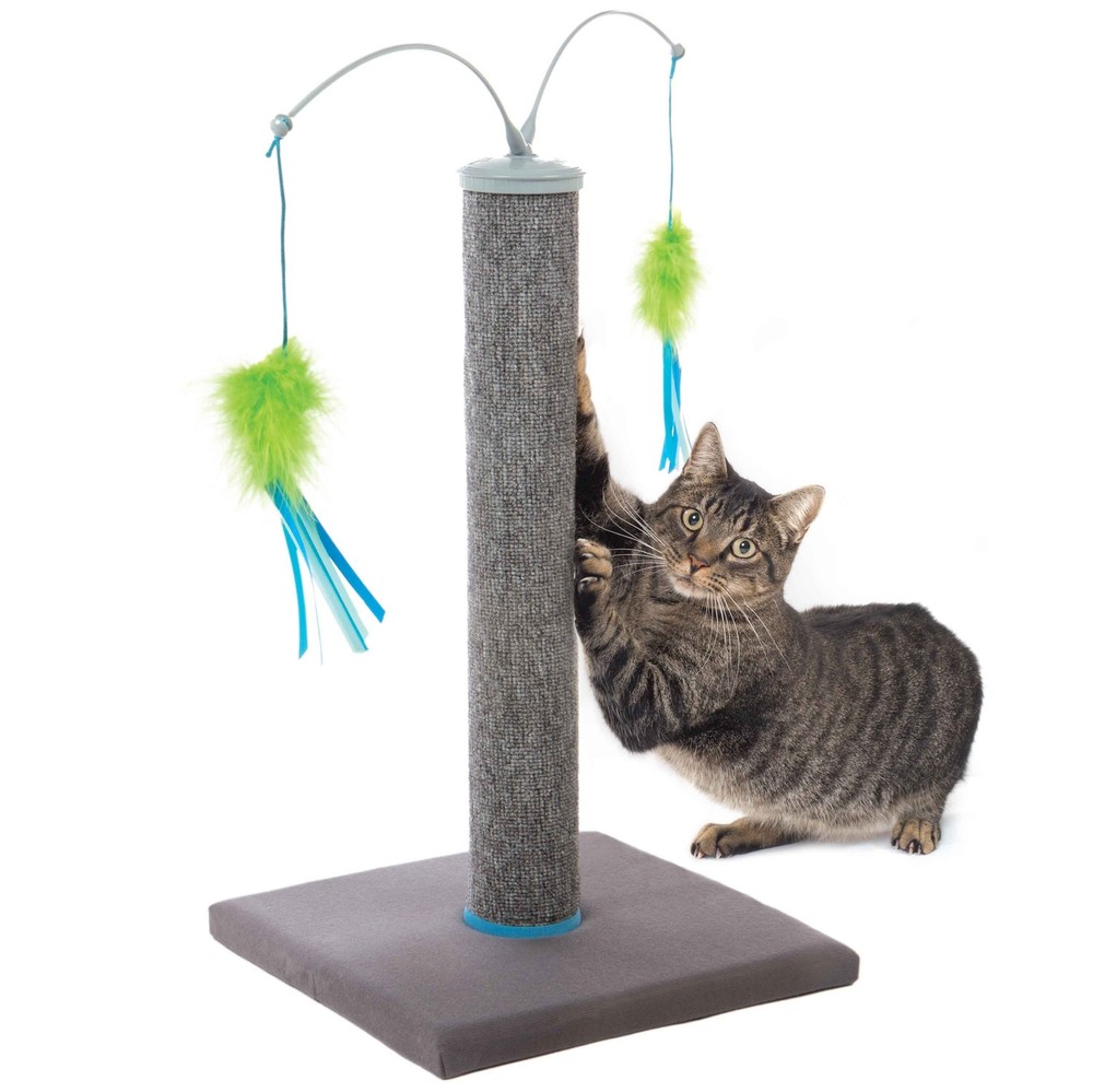 SmartyKat Scratch 'N Spin, Carpet Scratching Post Interactive Spinning Cat Toy